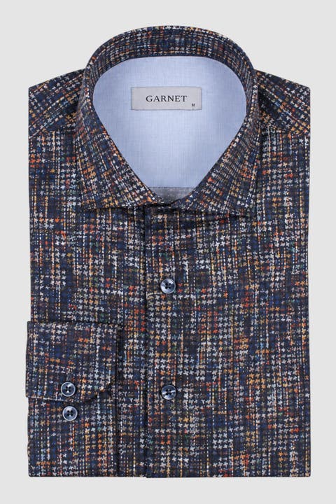 Men's Ulric Regular-fit Print Long-sleeve Button-down Shirt