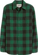 Schott NYC Buffalo Check Flannel Long Sleeve Button-Up Shirt