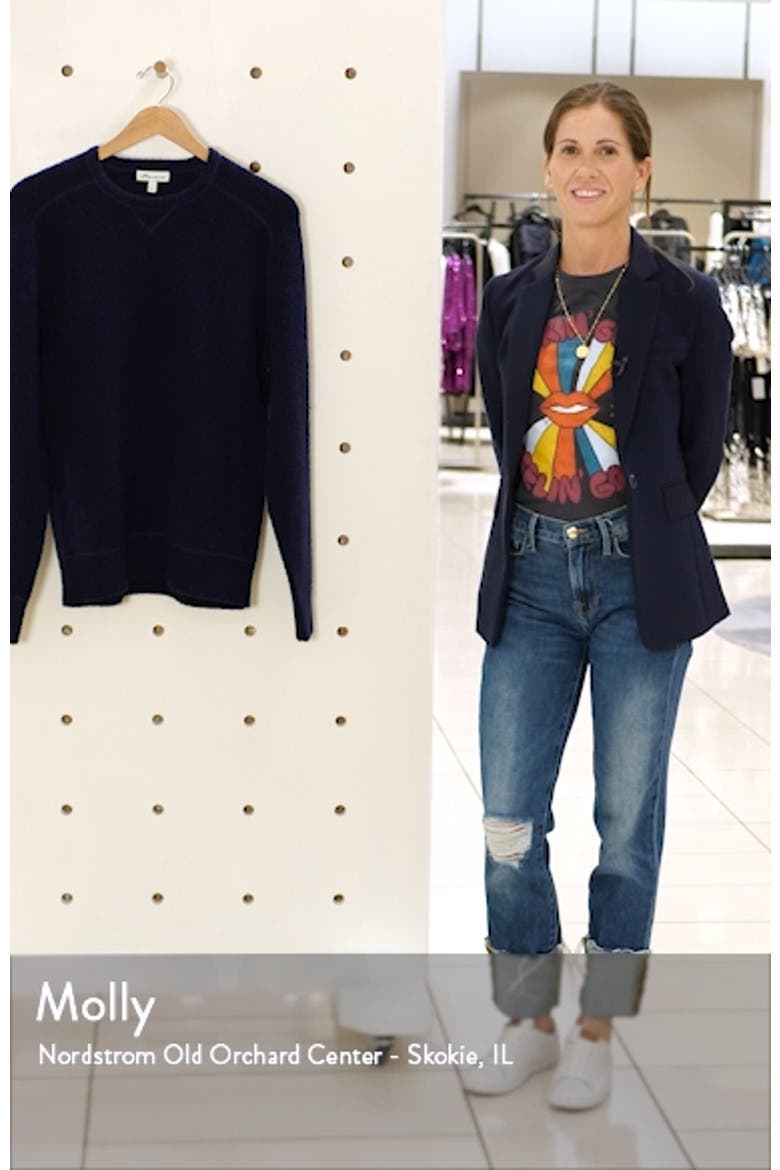 Merino Wool Blend Raglan Sweater video