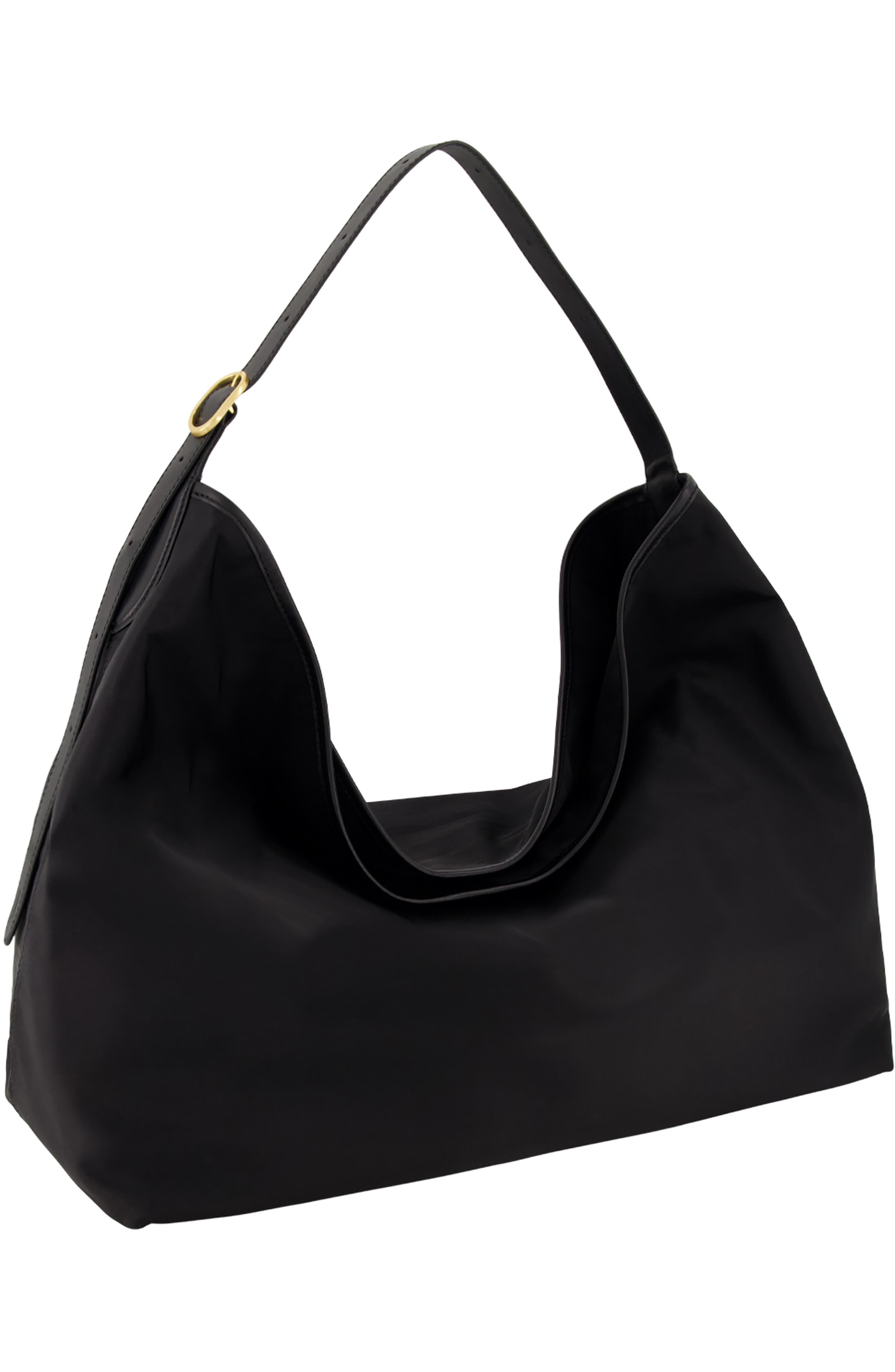 Vivian Large Nylon Hobo Bag, Alternate, color, BLACK
