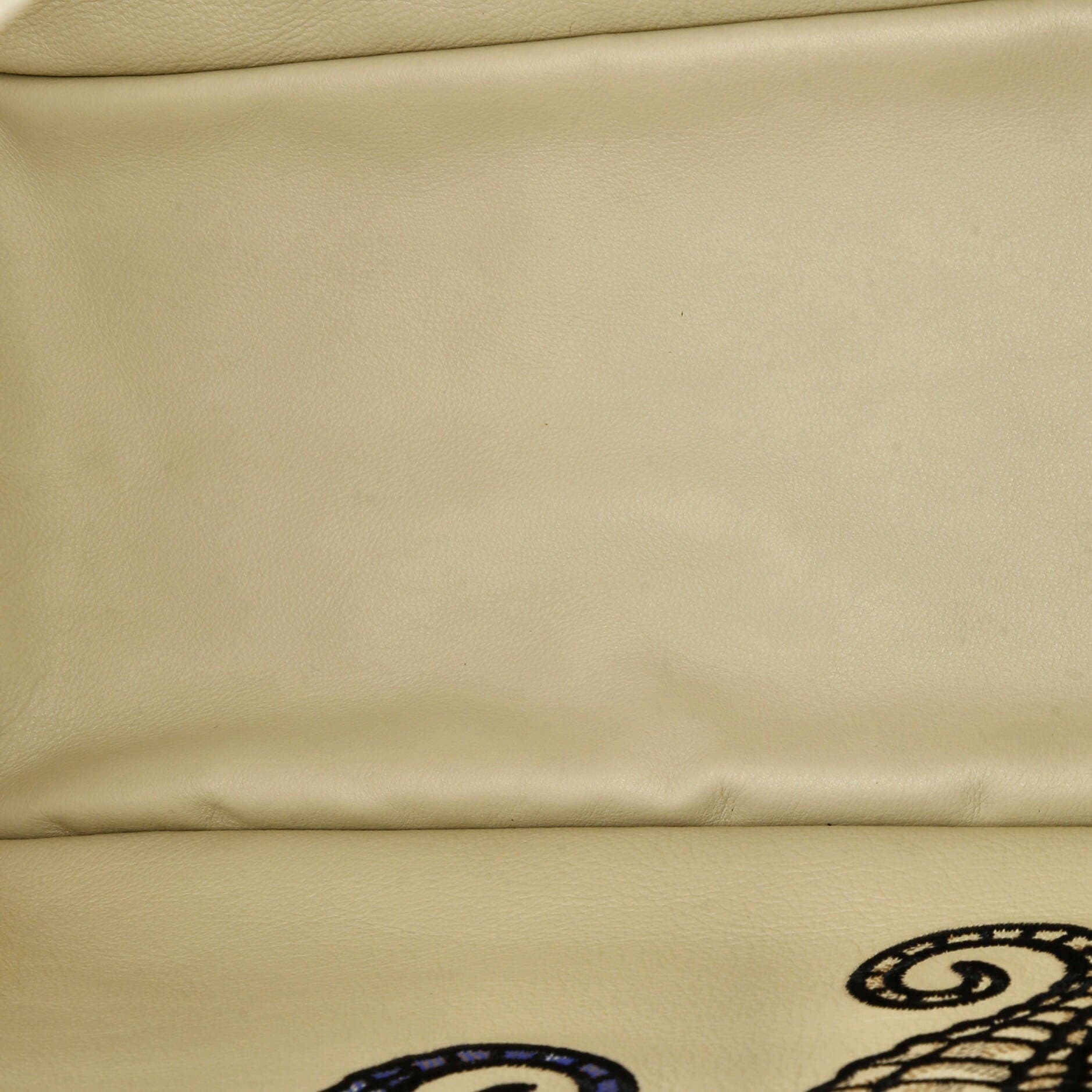 Pre-Owned Goyard Anjou Reversible Tote Embroidered Coated Canvas PM, Alternate, color, White