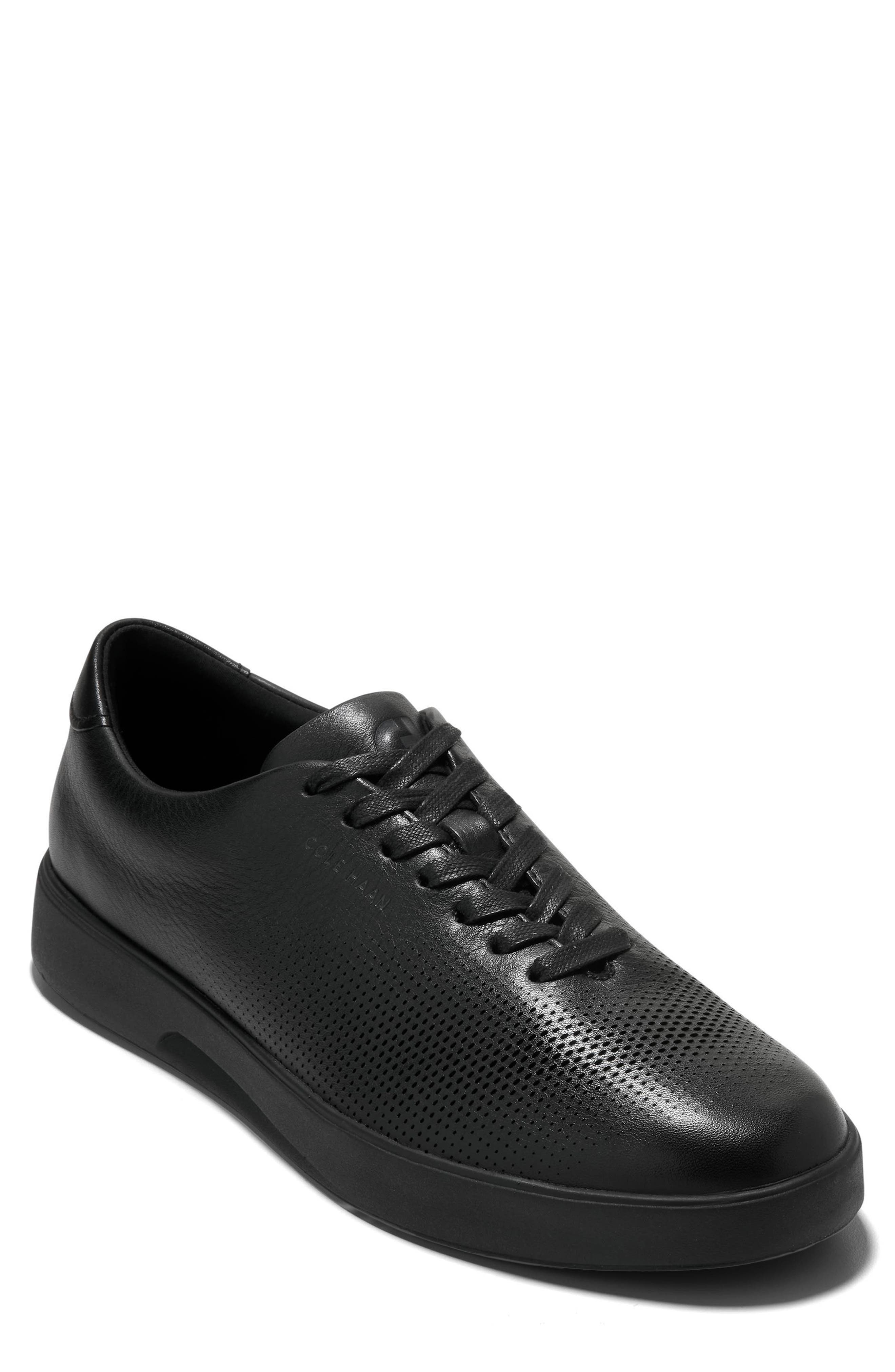 GrandPrø CitySpectre Laser Leather Sneaker, Main, color, BLACK / BLACK