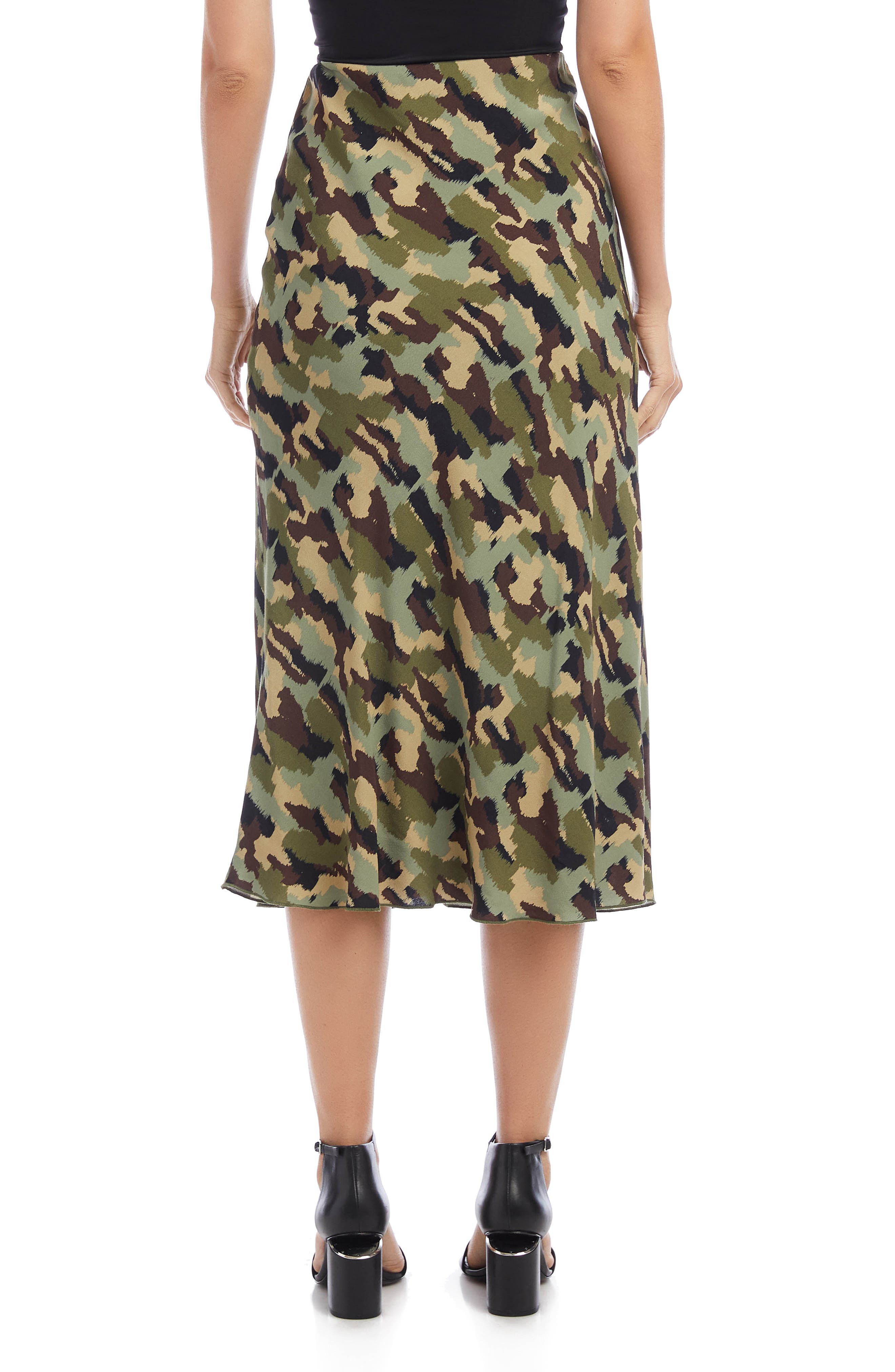 Karen Kane Print Bias Cut Midi Skirt (Women) | Nordstrom
