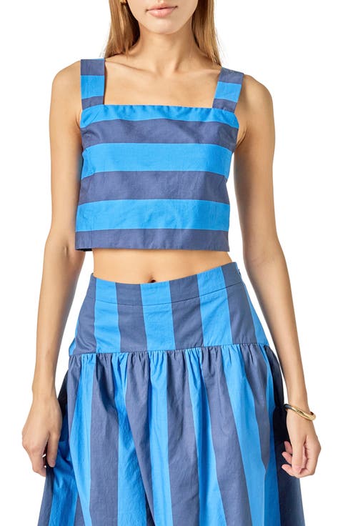 Striped Cotton Crop Top