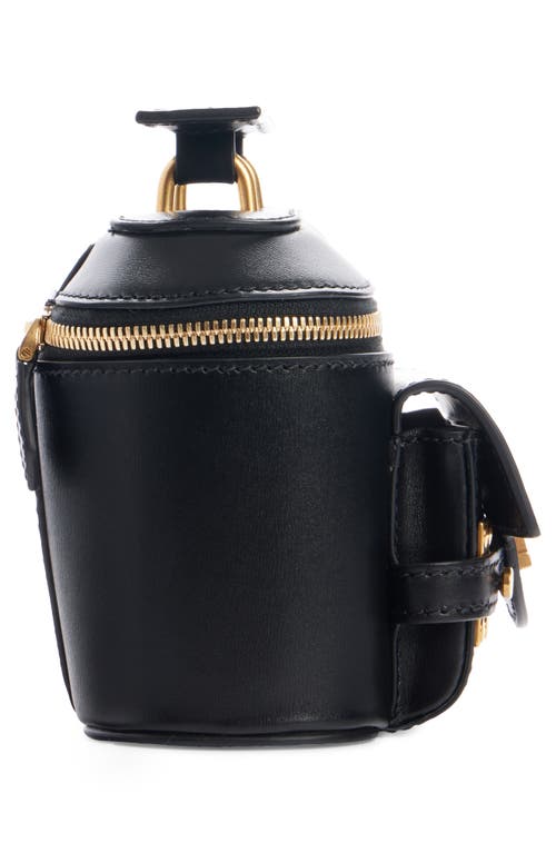 Balmain B-buzz Leather Vanity Crossbody Bag In 0pa Black