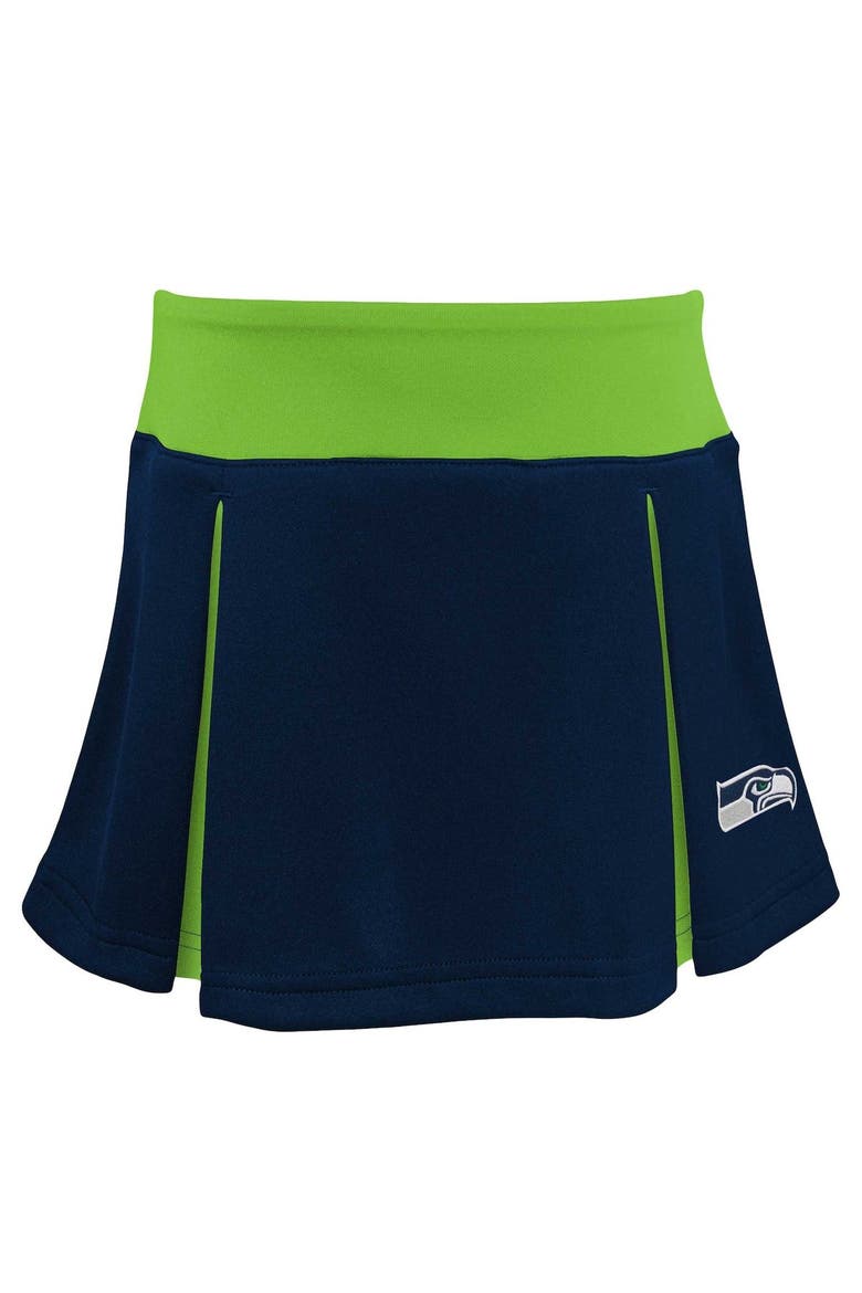 Girls Youth Navy Seattle Seahawks Spirit Two-Piece Cheerleader Set, Alternate, color, Navy