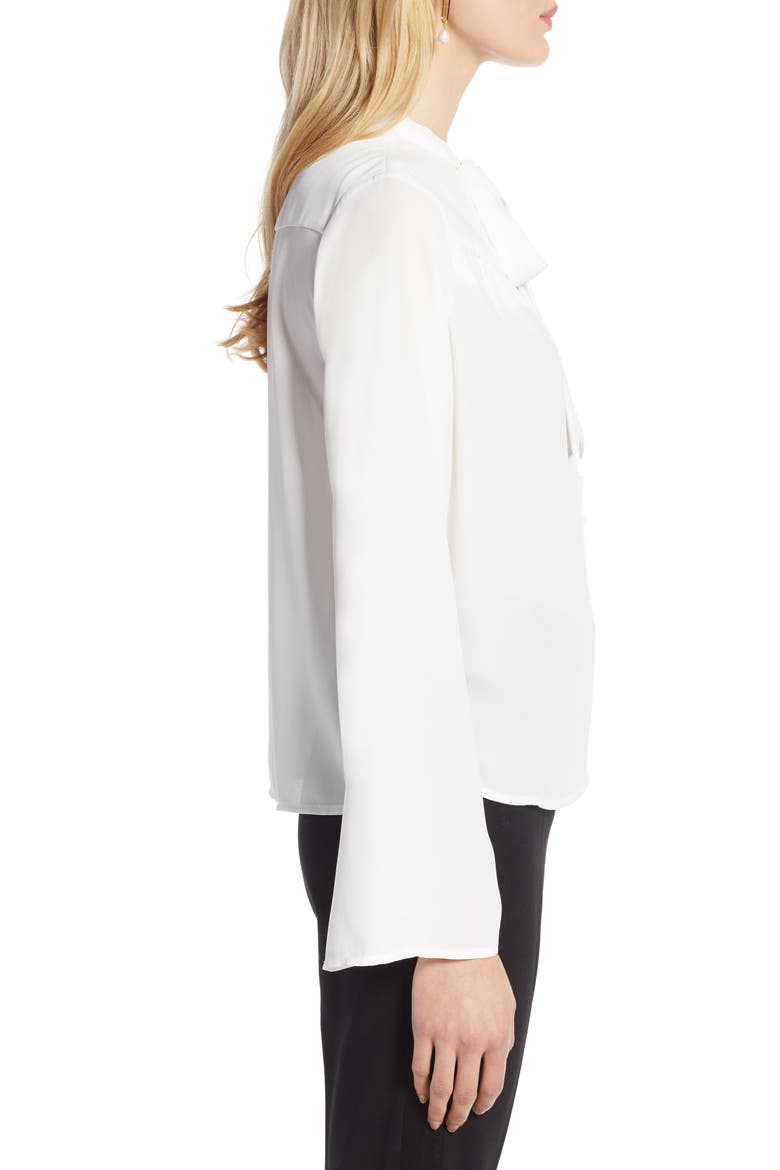 Tie Neck Blouse, Alternate, color, IVORY