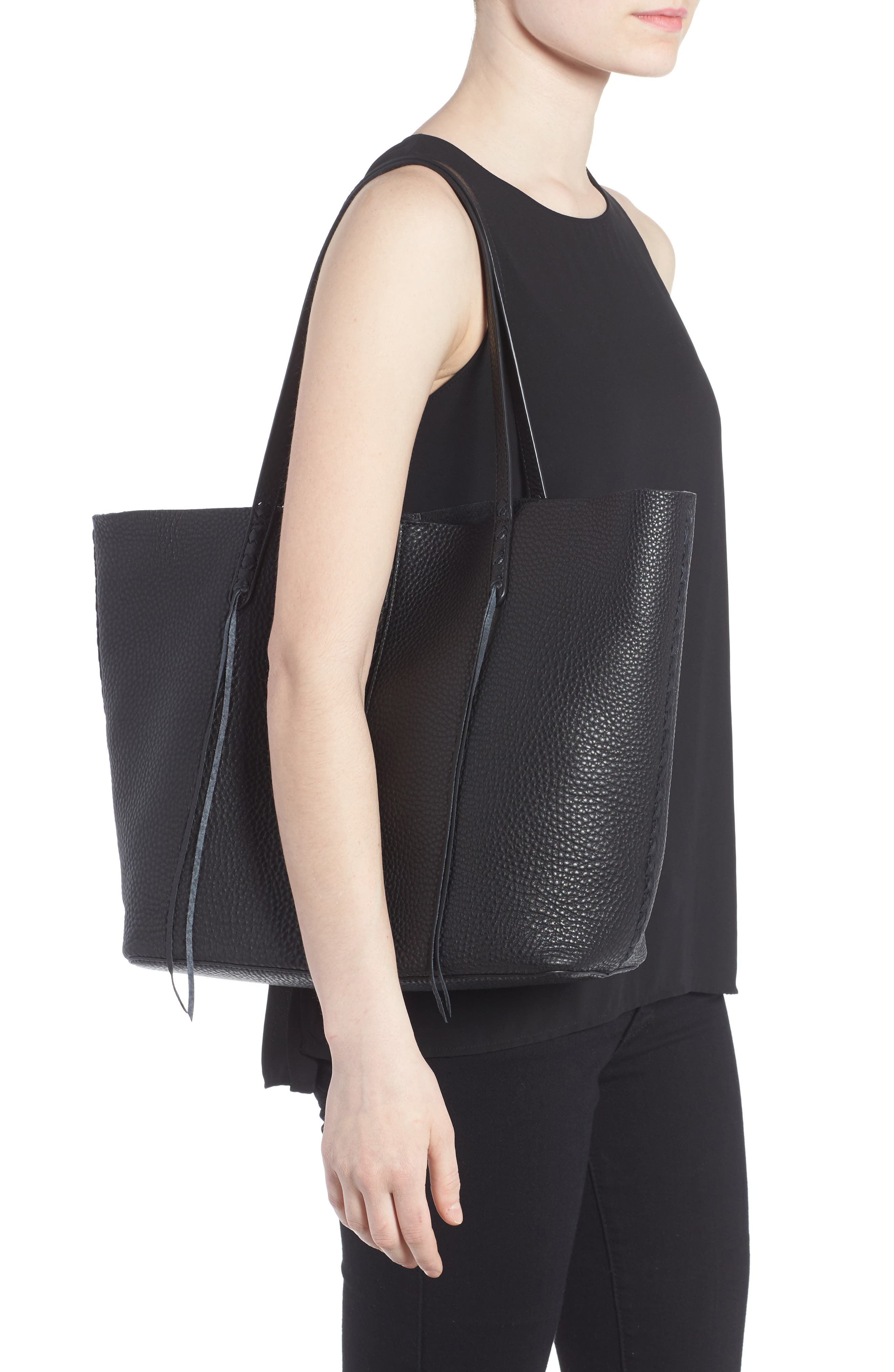 Medium Unlined Tote, Alternate, color, BLACK