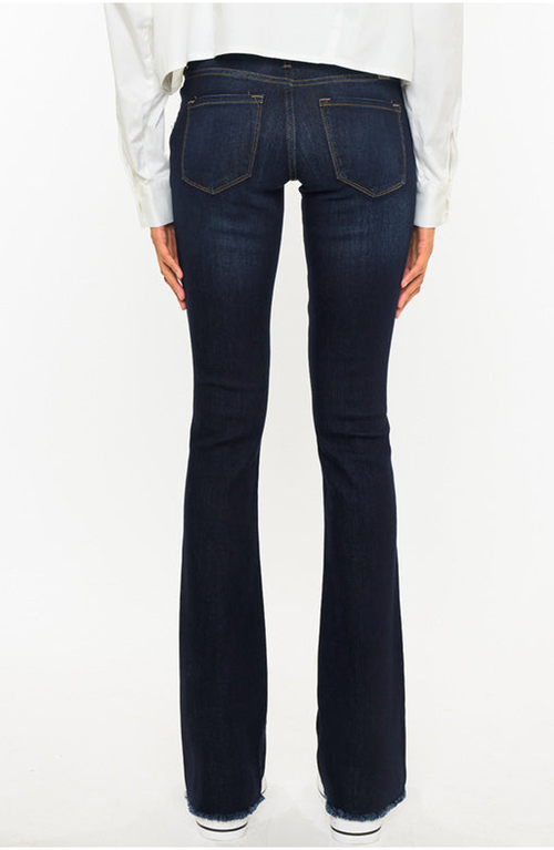Kancan Anne Low Rise Bootcut Jeans In Super Dark Wash