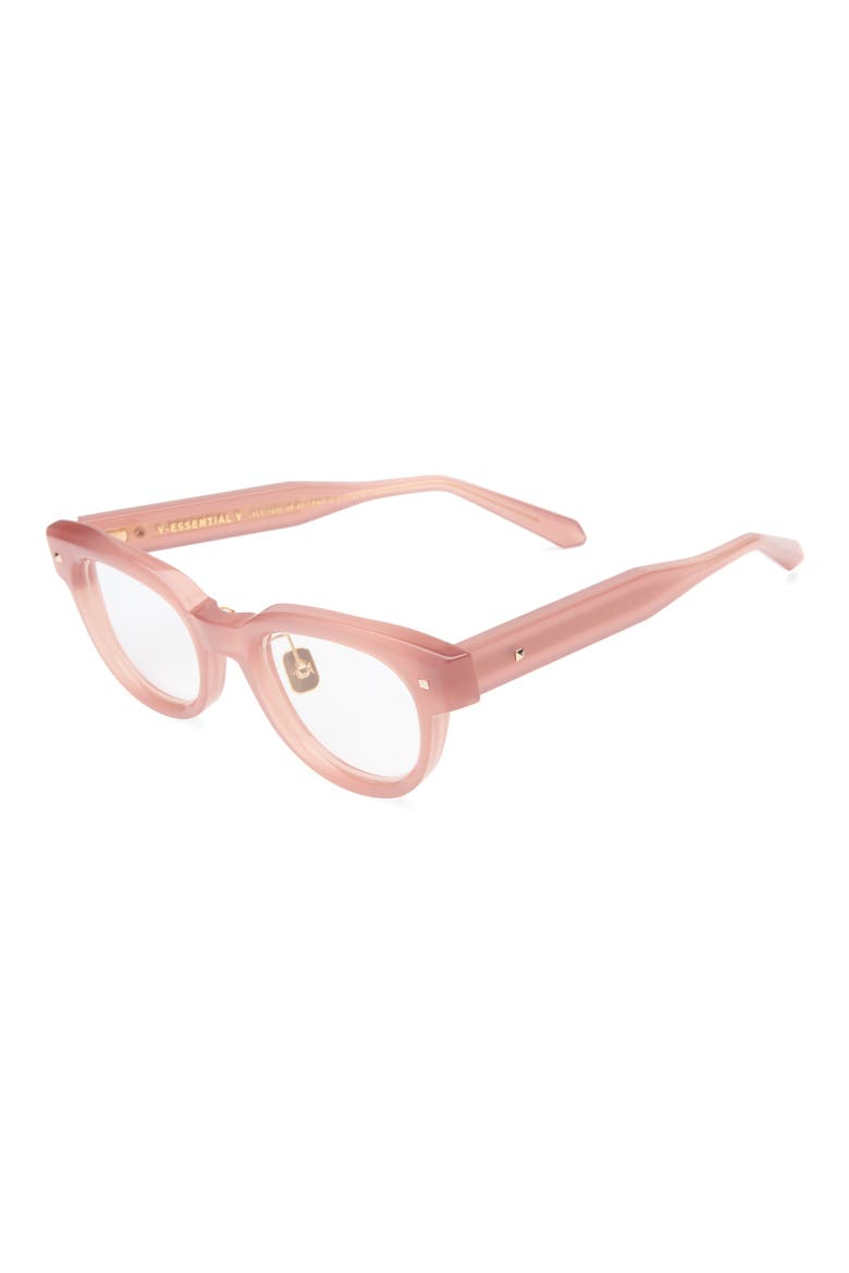 V-Essential 48mm Cat Eye Optical Glasses, Alternate, color, PINK PINK TRANSPARENT
