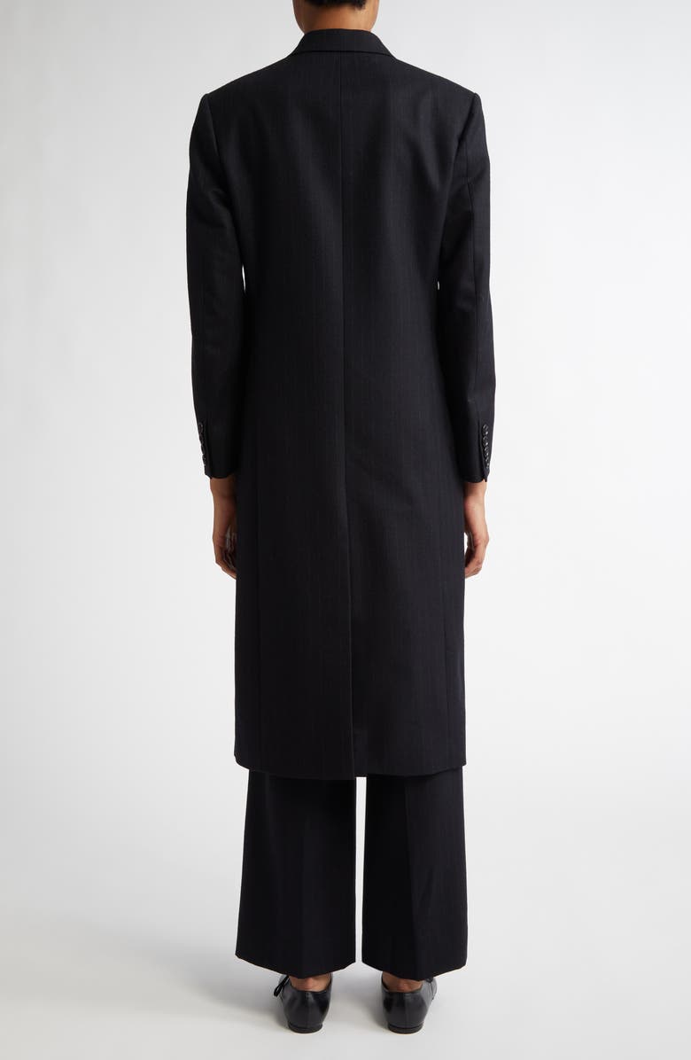Junya Watanabe Pinstripe Double Breasted Wool Coat, Alternate, color,