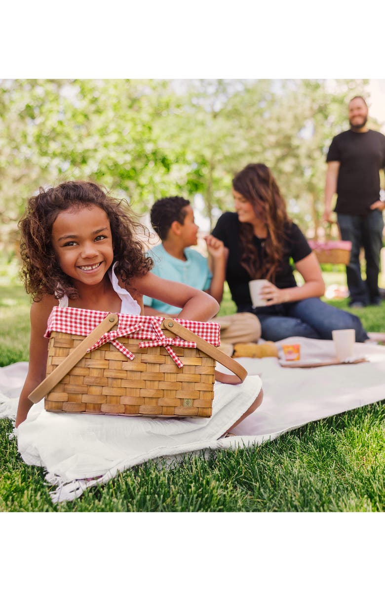 Picnic Time Piccola Picnic Basket, Alternate, color, Red