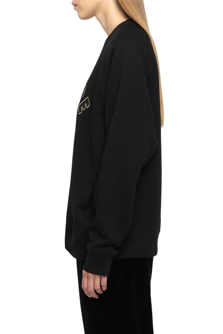 Sunca Graphic Sweatshirt, Alternate, color, BLACK