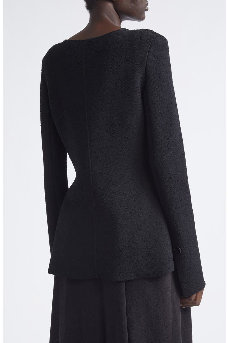 Sukki Asymmetric Jacket, Alternate, color, BLACK