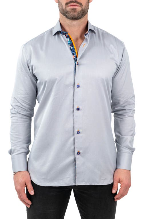 Maceoo Einstein Jacqslate Grey Button-Up Shirt 