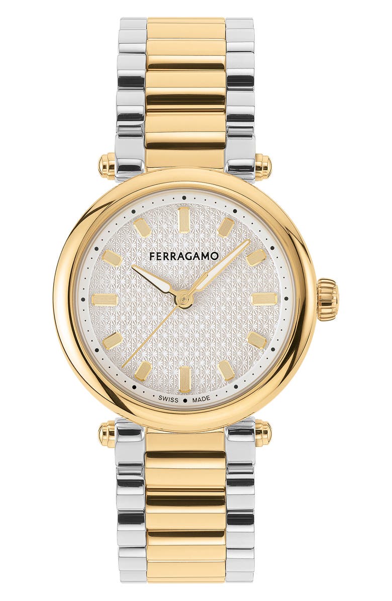 FERRAGAMO Softy Bracelet Watch, 30mm, Main, color, Two Tone
