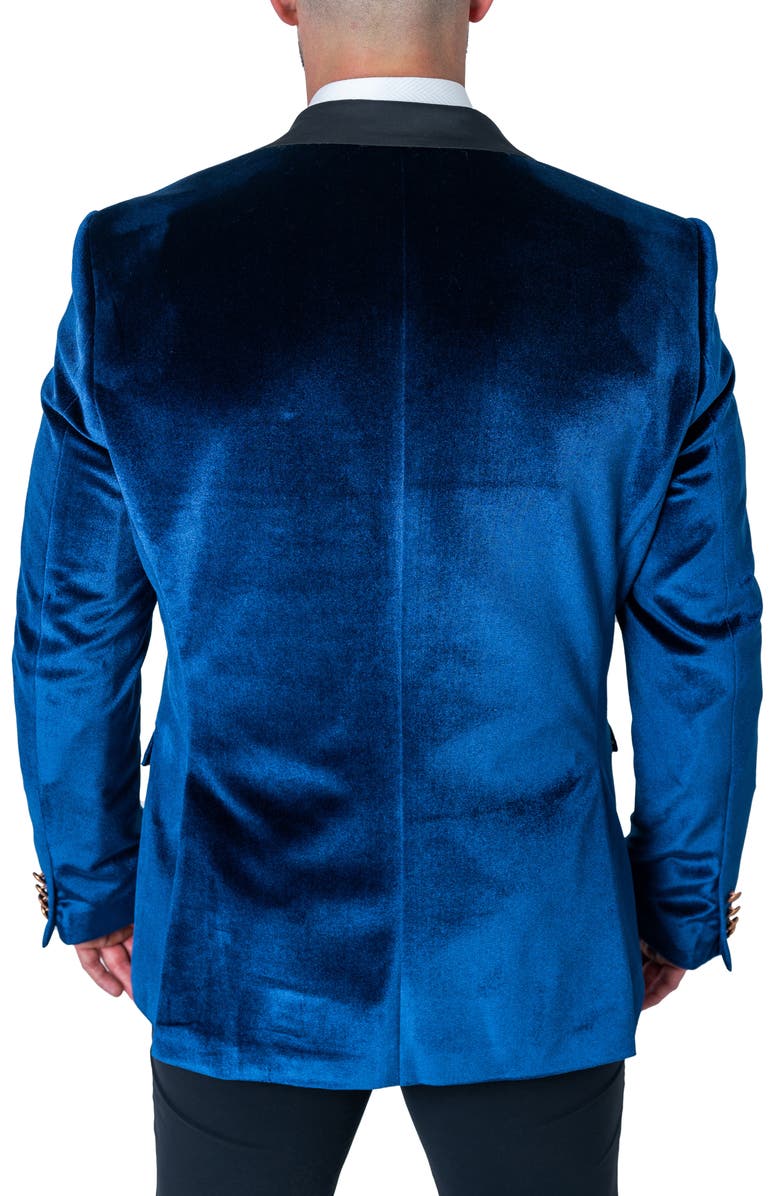 Maceoo Tesla Velvet Blue Dinner Jacket, Alternate, color, Blue