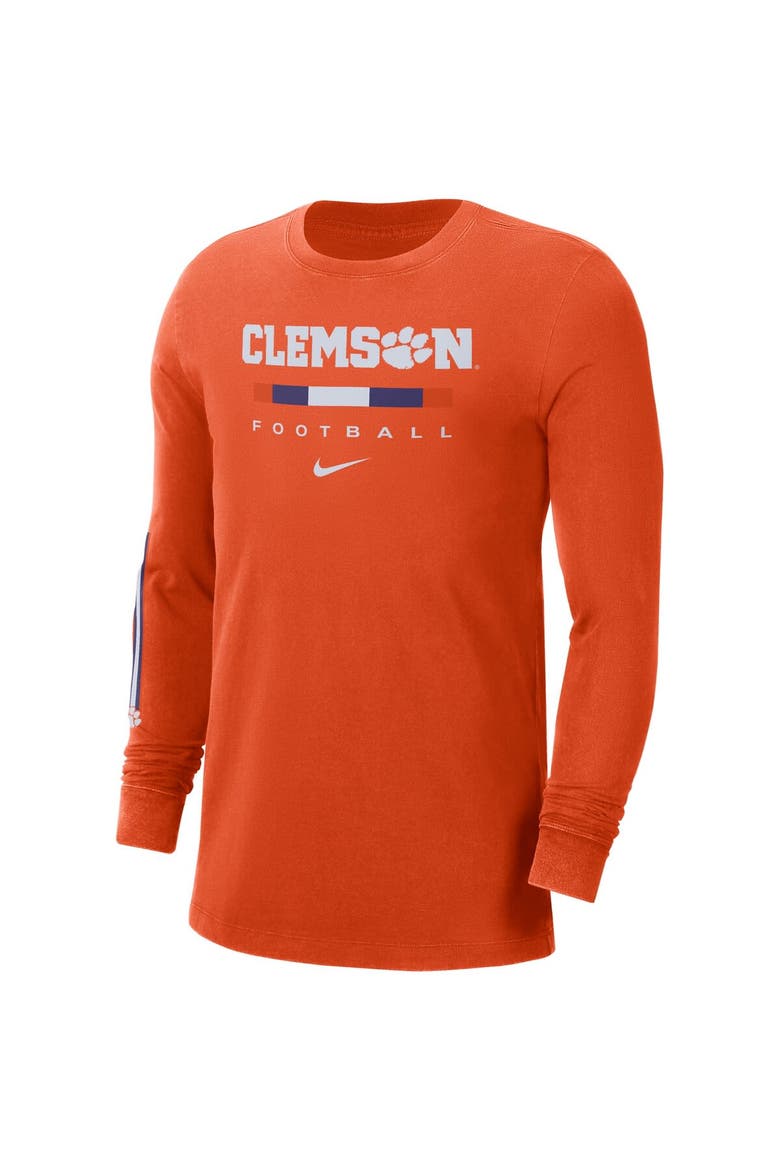 Nike Men's Nike Orange Clemson Tigers Word Long Sleeve T-Shirt
