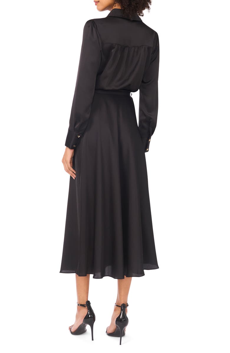 Ted Baker Isabelle Long Sleeve Belted Shirtdress, Alternate, color, Rich Black