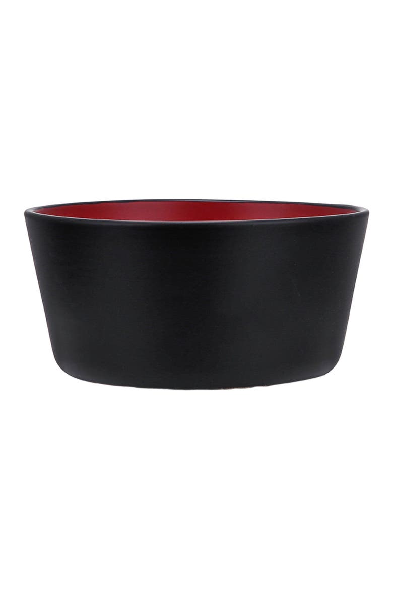 Albie Stoneware 4-Piece Bowl Set, Alternate, color, Red and Black