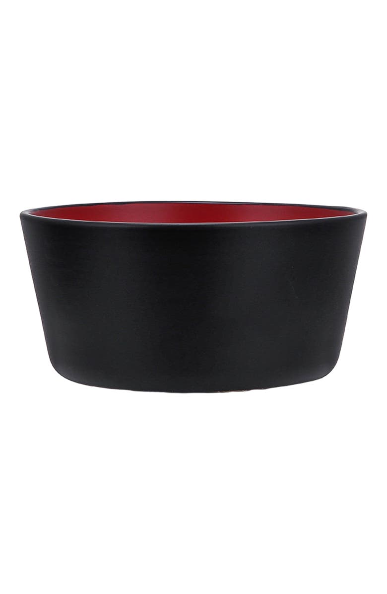Stone Lain Albie Stoneware 4-Piece Bowl Set, Alternate, color, Red And Black