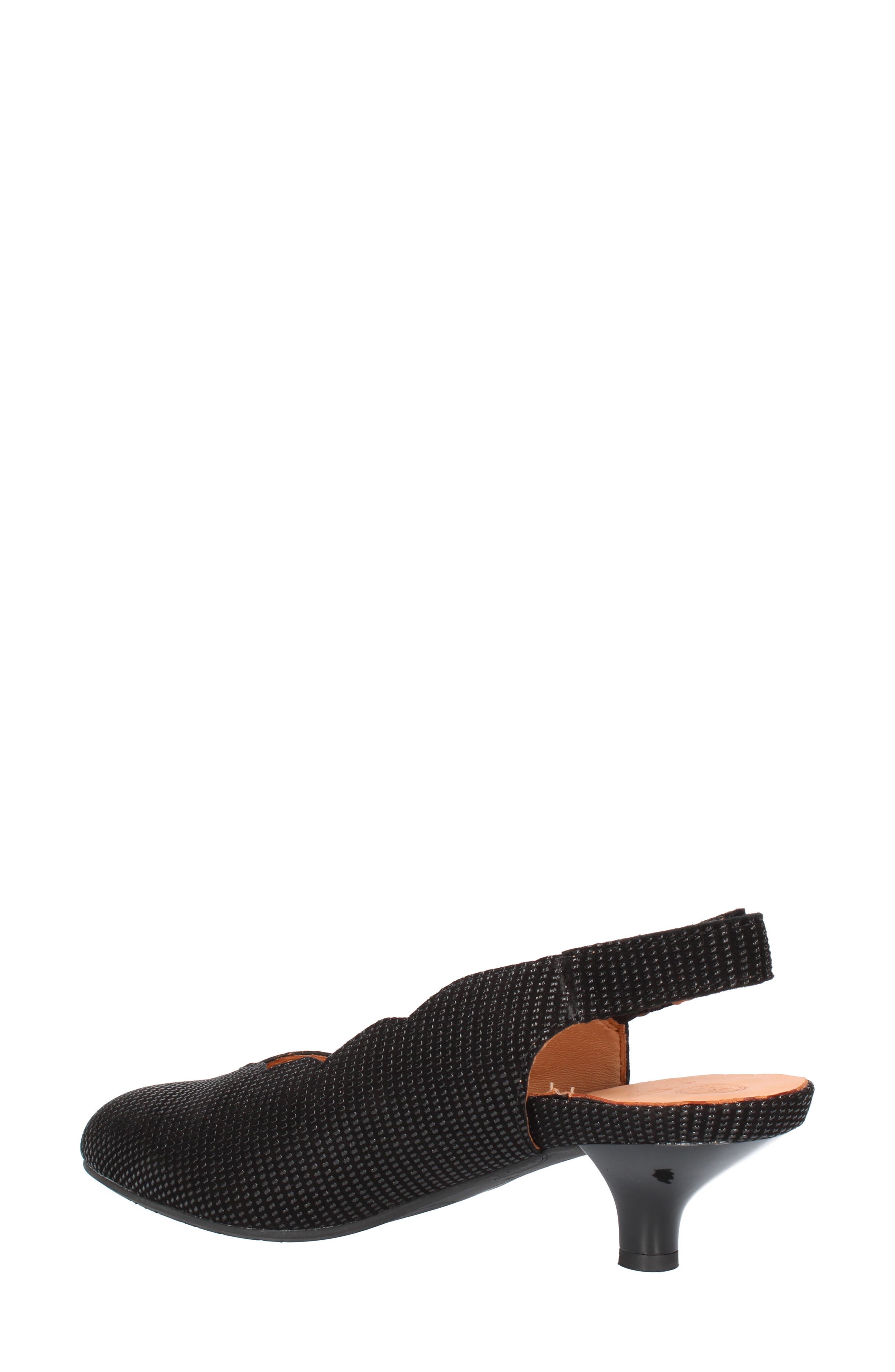 L'Amour des Pieds Hulda Kitten Heel Slingback Pump, Alternate, color, Black Raindrop