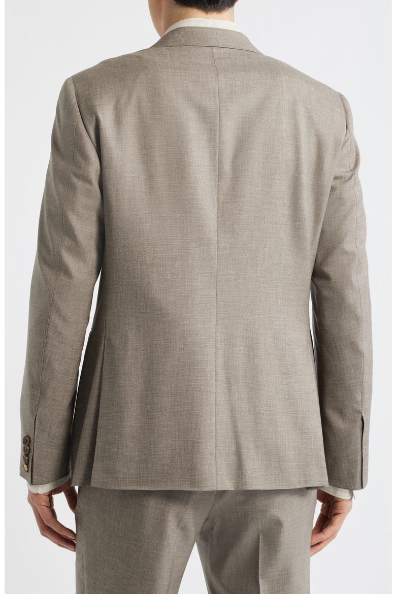 Capri Trim Fit Light Brown Mélange Super 150s Wool Suit, Alternate, color, LIGHT BROWN