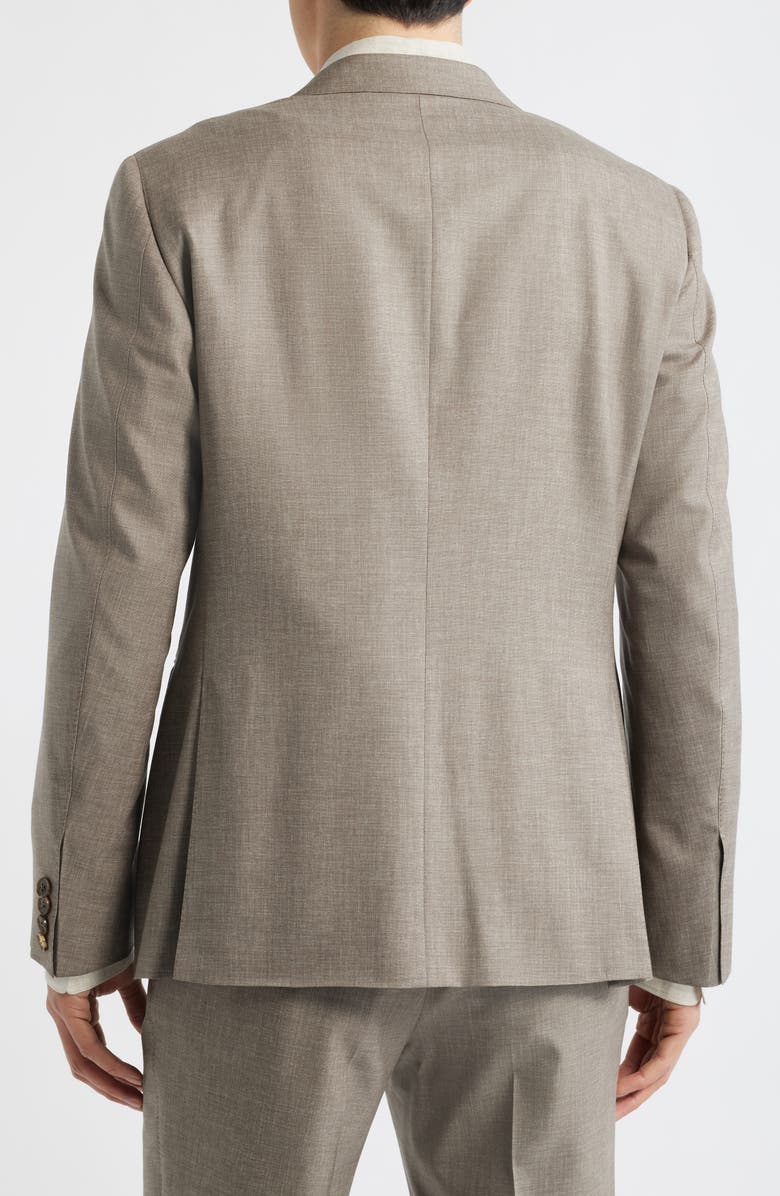 Canali Capri Trim Fit Light Brown Mélange Super 150s Wool Suit, Alternate, color, Light Brown