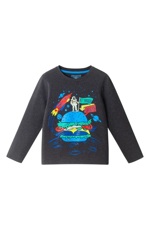 Kids' Burger Long Sleeve Graphic T-Shirt (Toddler & Little Kid)
