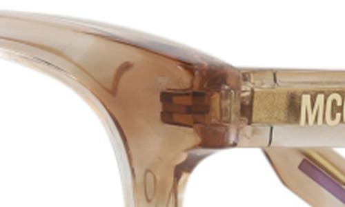 Alexander Mcqueen Mcqueen 53mm Square Optical Glasses In Havana Havana Transparent