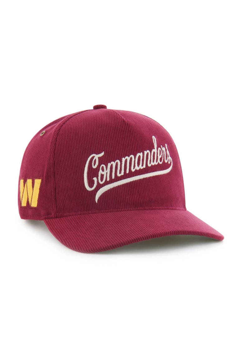 Men's '47  Burgundy Washington Commanders Golden Age Corduroy Hitch Adjustable Hat, Main, color, Burgundy