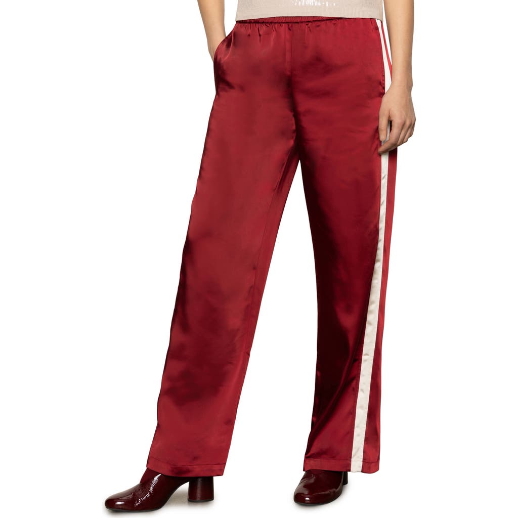Sanctuary Satin Track Pants In Red