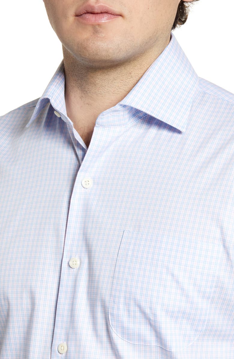 Peter Millar Hibriten Microcheck Button-Up Shirt, Alternate, color, 