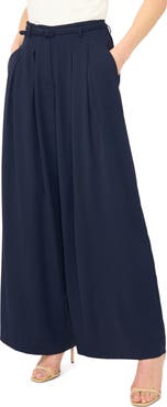 Halogen® Belted Pleated High Waist Wide Leg Pants
