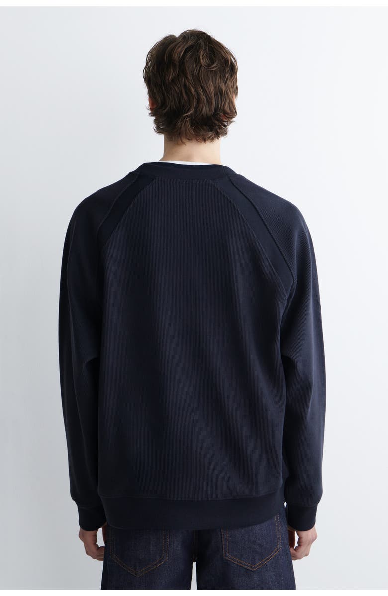 COS Corduroy-Jersey Sweatshirt, Alternate, color, Navy