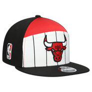 New Era Youth New Era White/Black Chicago Bulls 2025 NBA Tip Off Split Panel 9FIFTY Snapback Hat