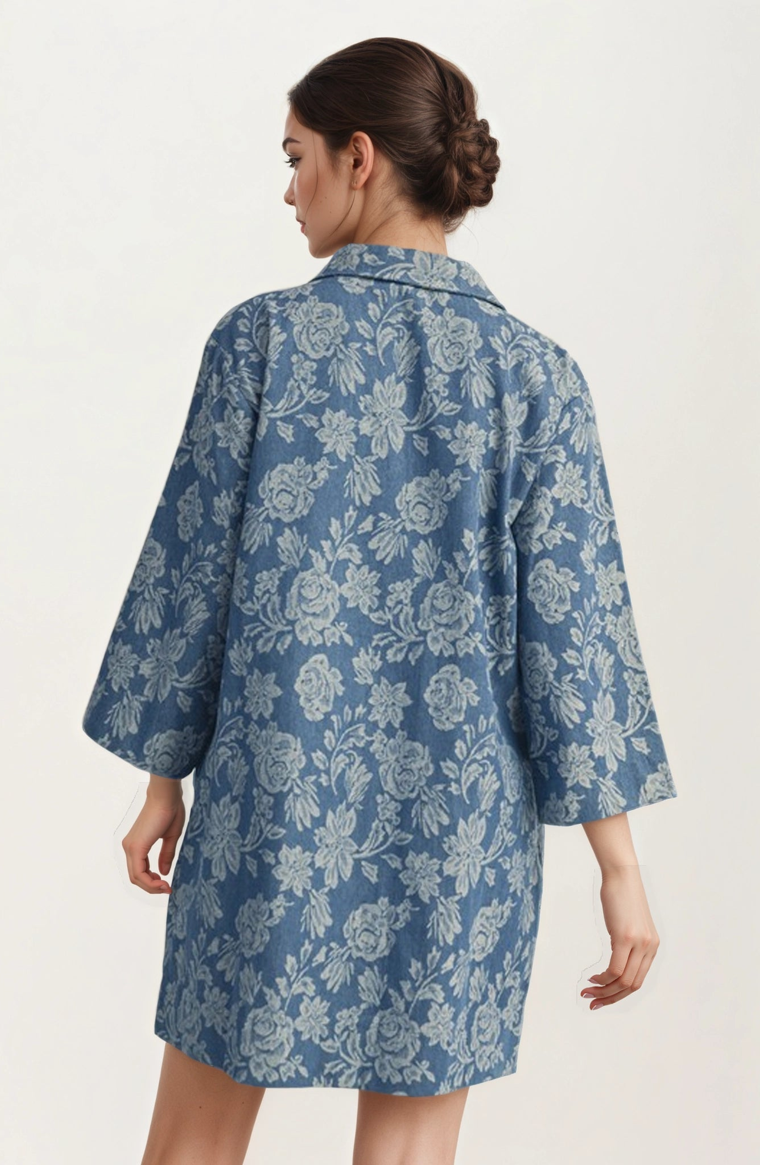 Floral Denim Shift Dress - image 2