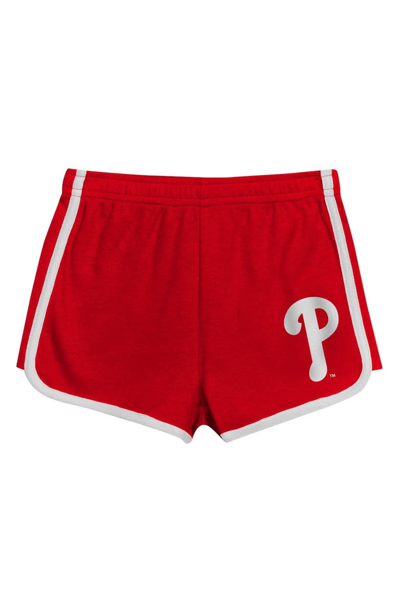 Outerstuff Girls Preschool Red Philadelphia Phillies Double Run T-Shirt & Shorts Set, Alternate, color, Red