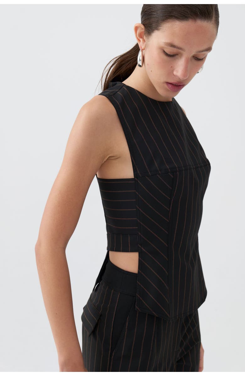 Nocturne Striped Blouse, Alternate, color, 