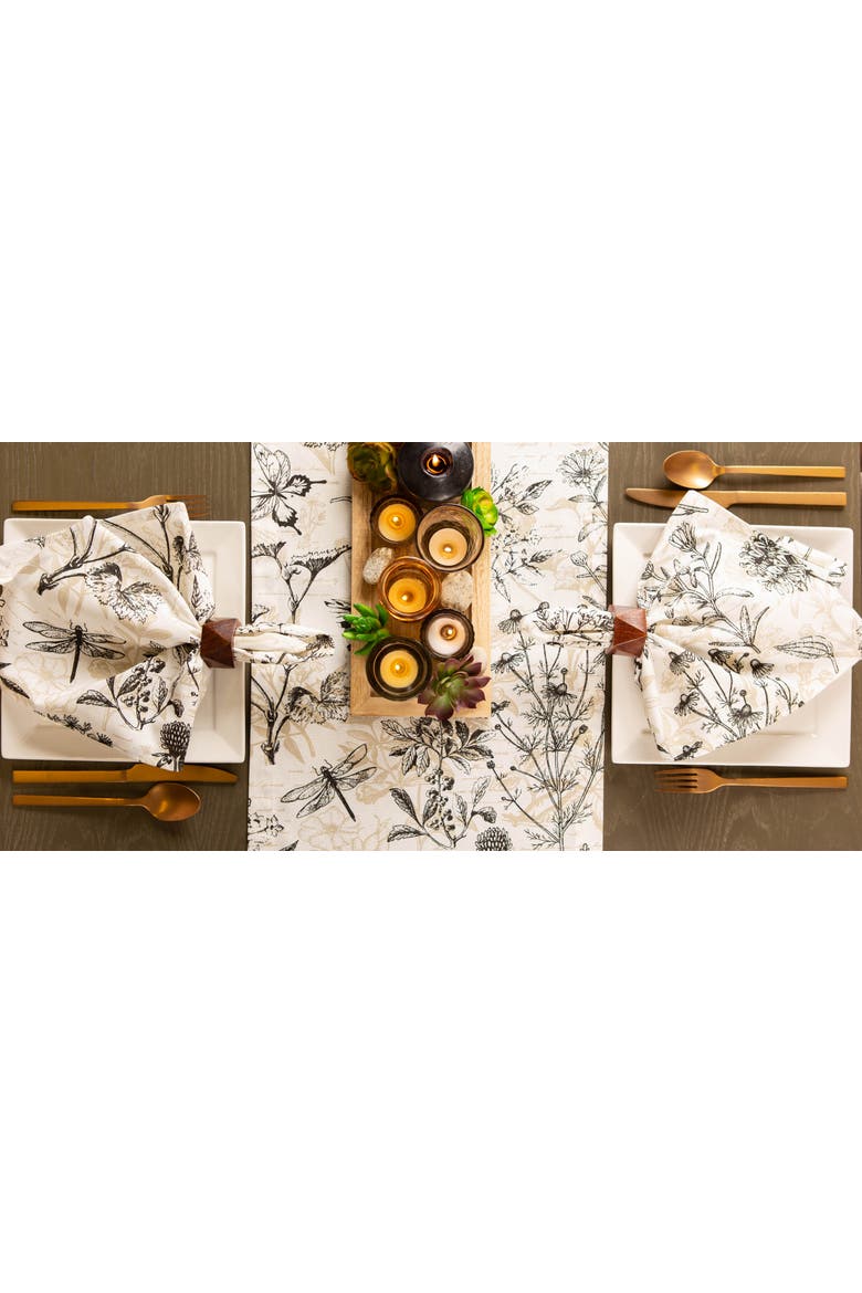 Botanical Print Table Runner, Alternate, color, Botanical Print
