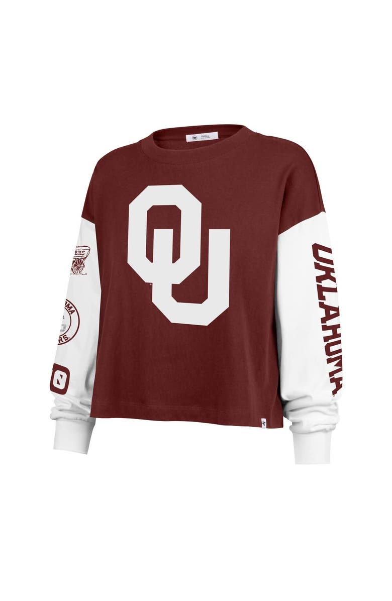 '47 Women's '47 Crimson Oklahoma Sooners Sydney Long Sleeve T-Shirt, Alternate, color, Crimson