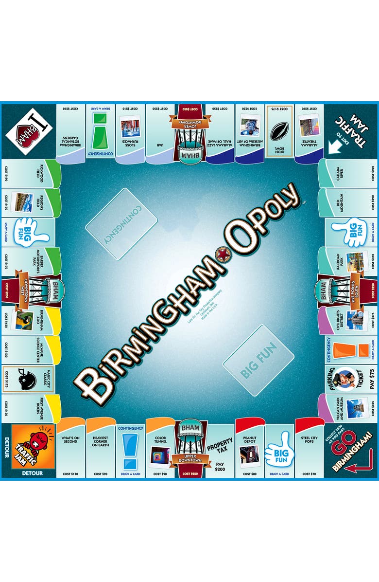 Late for the Sky Birminghamopoly Family Board Game, Alternate, color, Multicolored