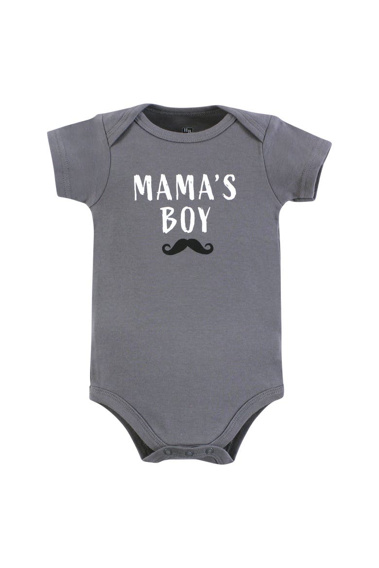 Essential Cotton Bodysuits 5-Piece Set, Alternate, color, Plaid Bow Tie
