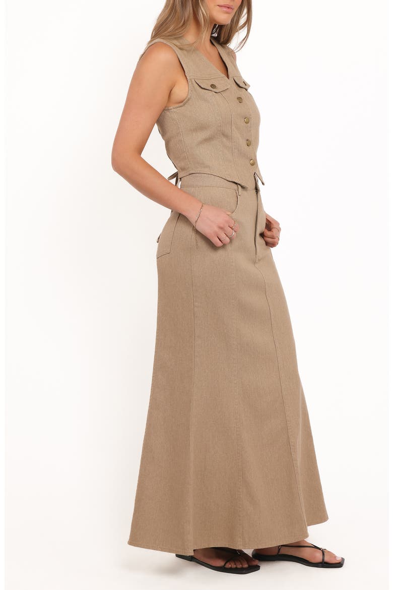 Giselle Vest & Maxi Skirt Set, Alternate, color, BEIGE