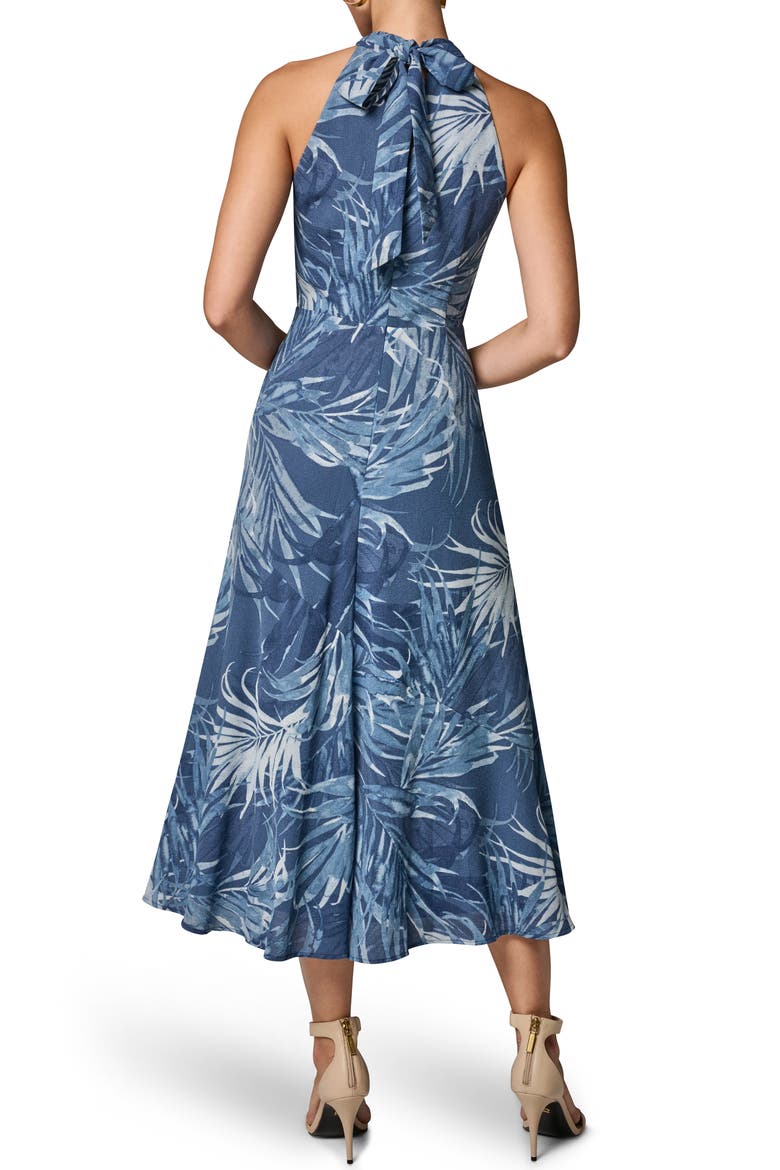 Leaf Print Hardware Detail Dress, Alternate, color, NIGHTFALL MULTI