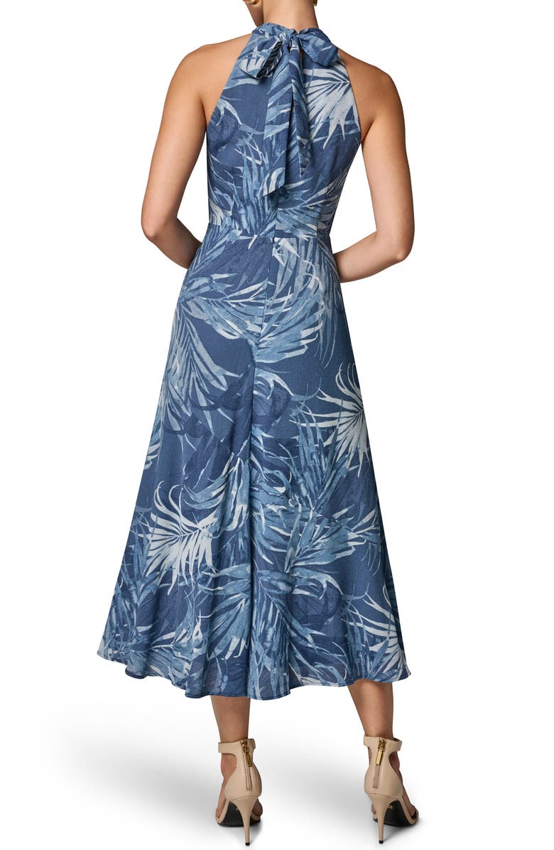 Donna Karan New York Leaf Print Hardware Detail Dress, Alternate, color,