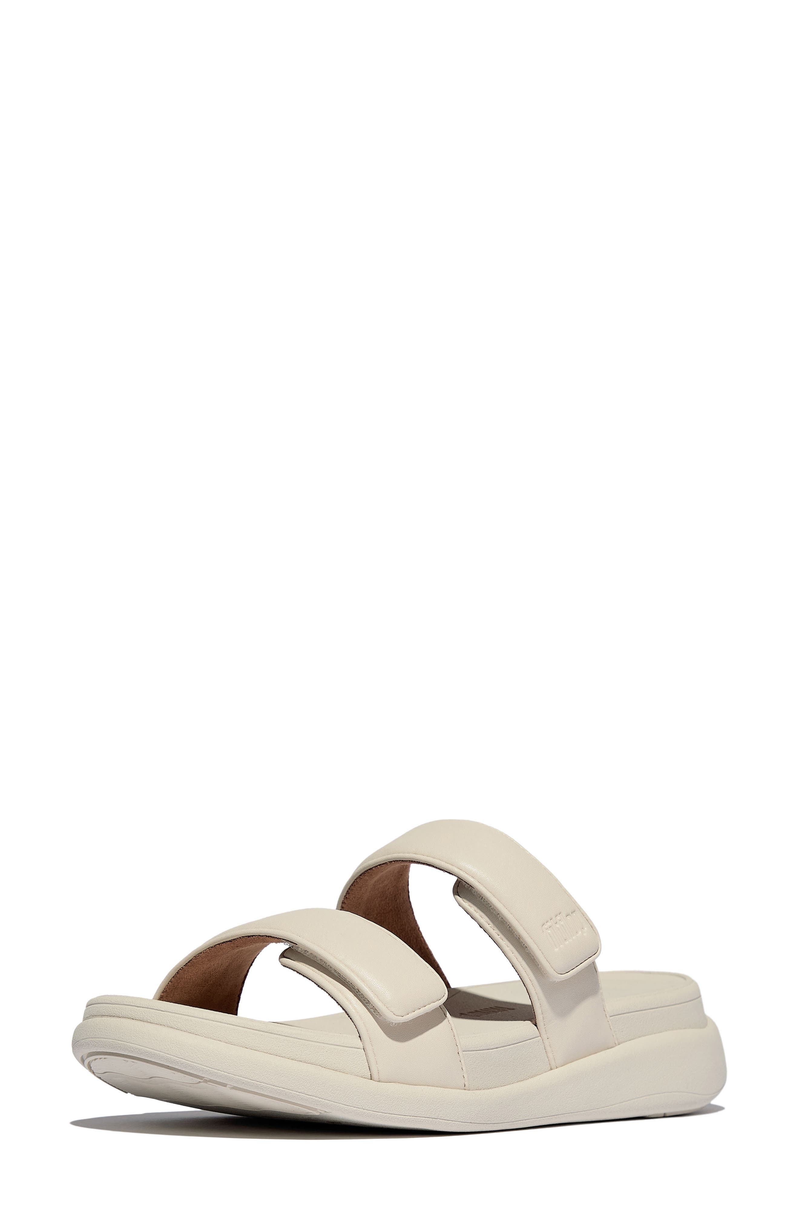 FitFlop F-Mode Go Adjustable Platform Slide Sandal, Alternate, color, Paris Beige