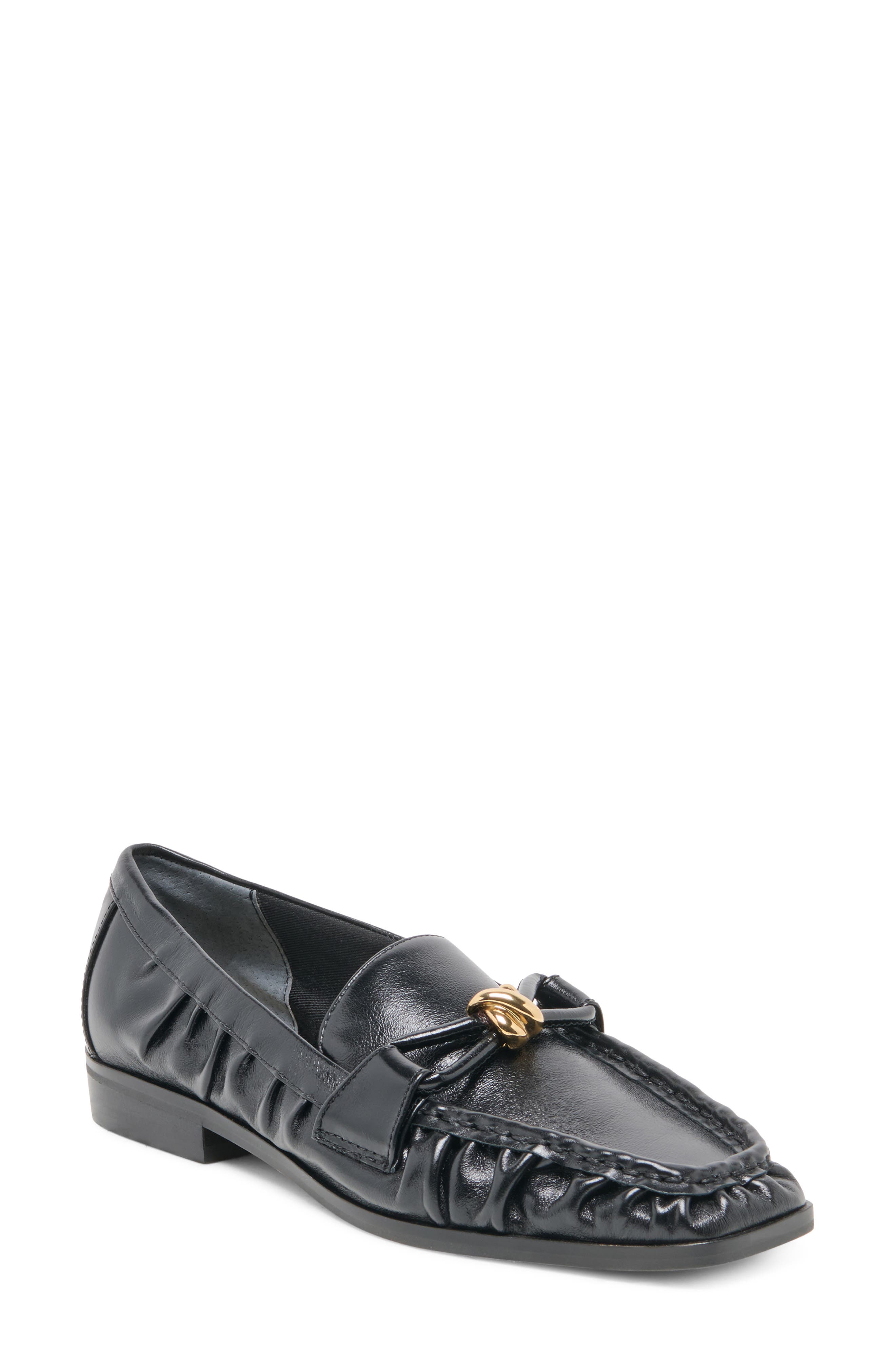 Bonie Leather Loafer, Main, color, BLACK LEATHER