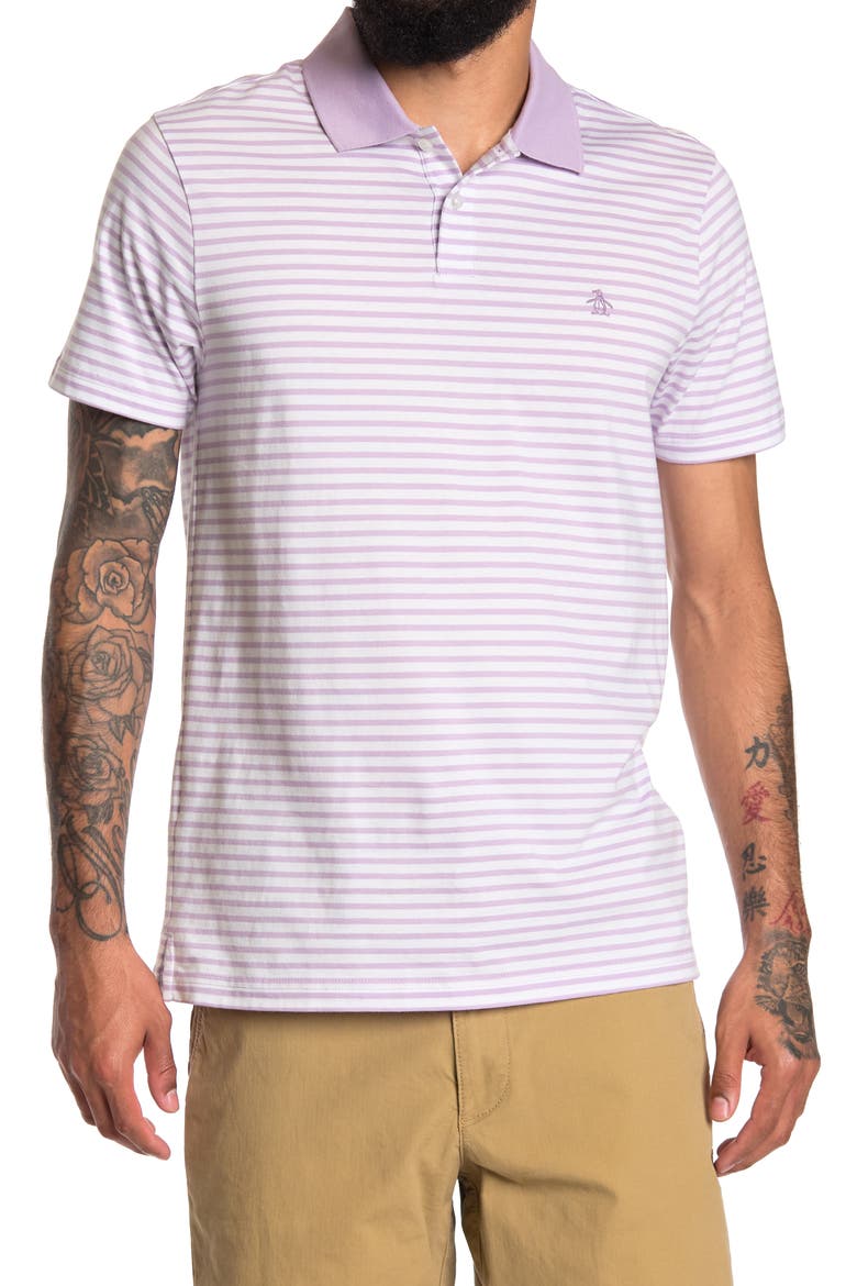 Striped Polo, Main, color, LAVENDULA