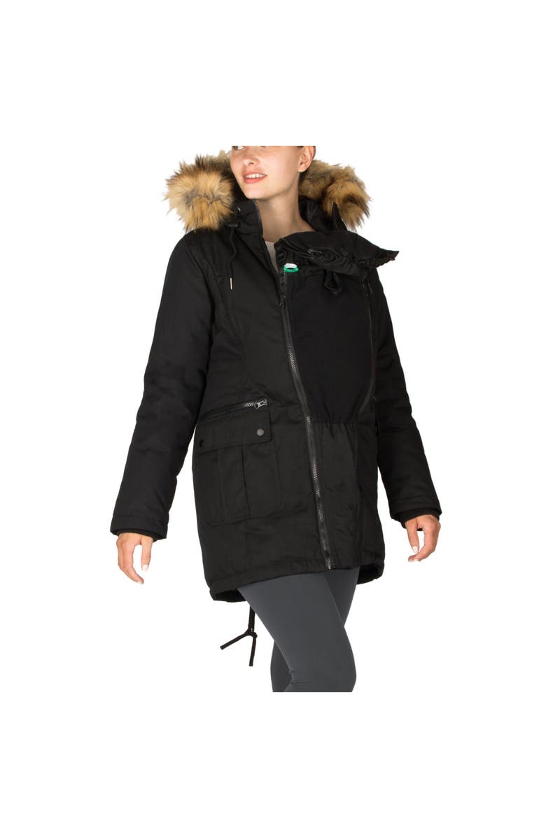 Modern Eternity Maternity Modern Eternity Women's Sara 3 in 1 Down Maternity Parka Waterproof, Alternate, color, Black